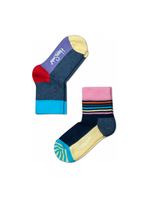 2 pack stripe half socks